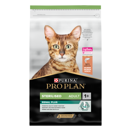 Pro Plan Stérilisé Renal Plus Riche en Saumon - 3kg | Distripro Petfood